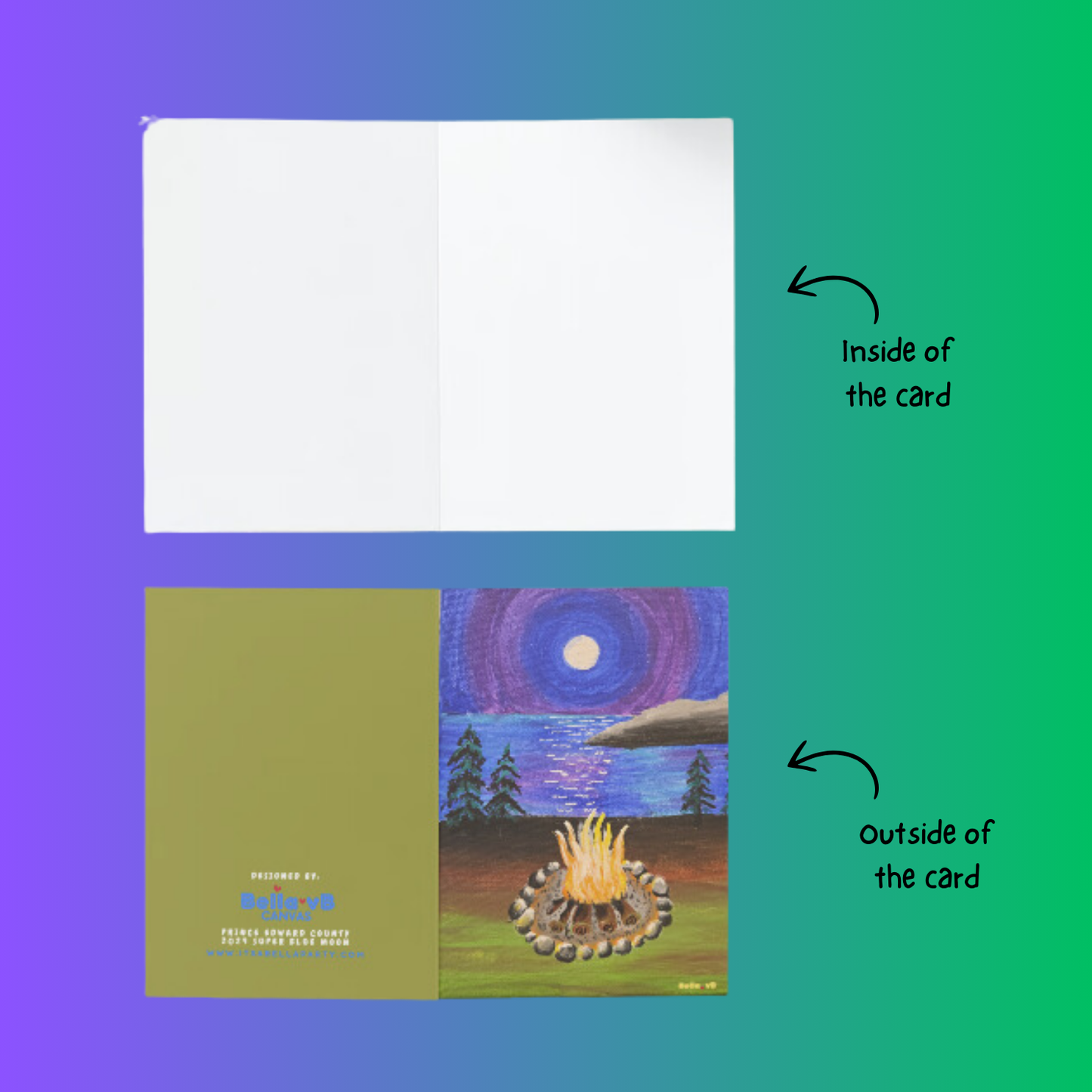 Super Blue Moon Greeting Card