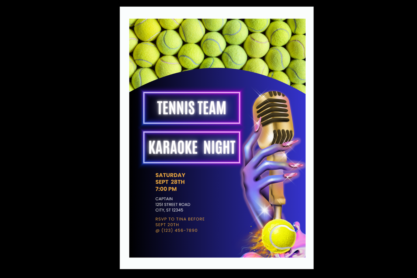 Tennis Team Karaoke Night